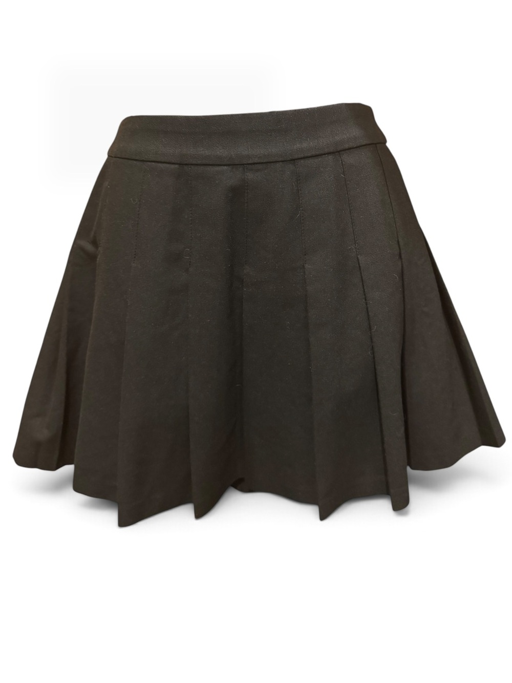 Sunday Best Black Circle Skirt with Panel Pleats